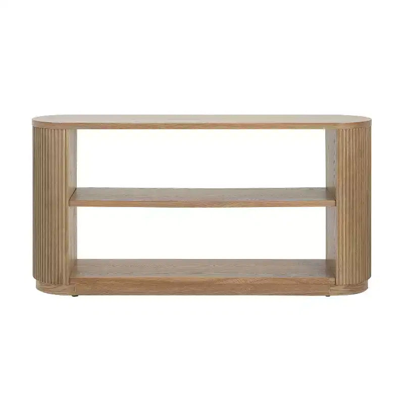 Mesa consola multifuncional moderna Brad para entrada con estantes abiertos de Christopher Knight Home