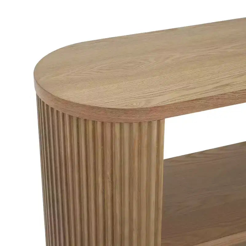 Mesa consola multifuncional moderna Brad para entrada con estantes abiertos de Christopher Knight Home