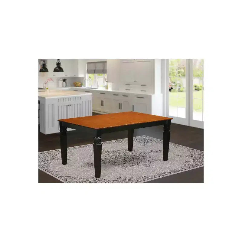 HomeStock en mesa de comedor rectangular con extensión de 18 pulgadas
