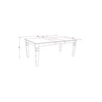 HomeStock en mesa de comedor rectangular con extensión de 18 pulgadas