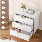 Cómoda para dormitorio, cómoda de 3 cajones con patas de metal, organizador de cajones moderno con amplio espacio de almacenamiento, cómoda para dormitorio, sala de estar