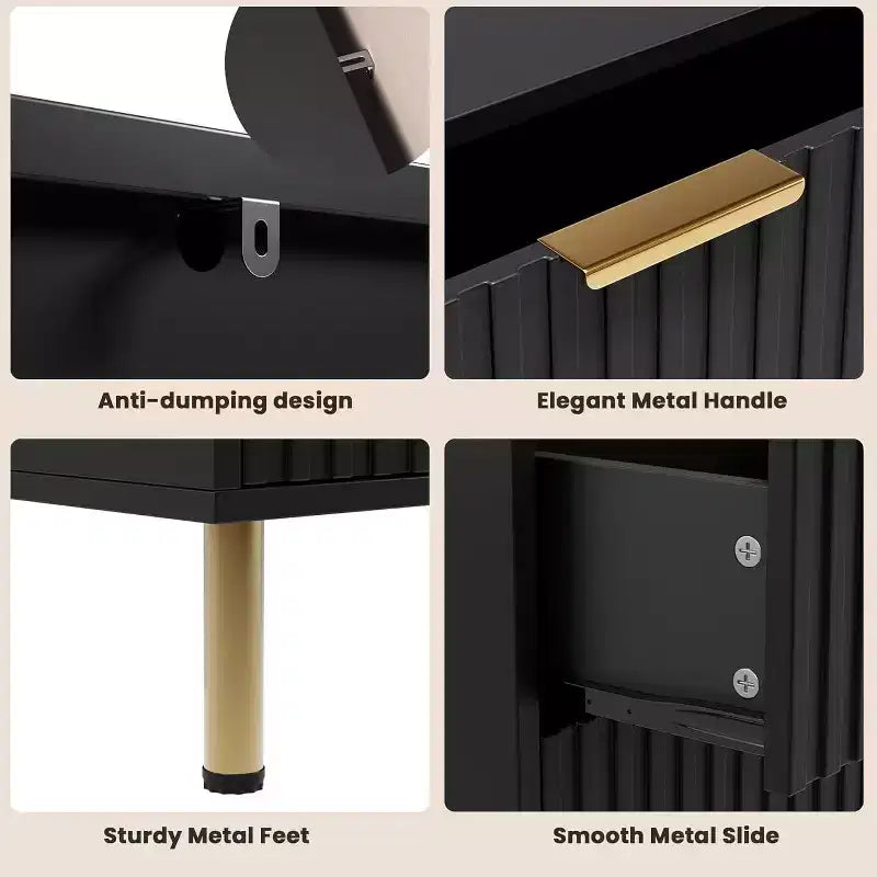 Coolmee cómoda de 8 cajones para dormitorio, cómoda moderna acanalada con cajones profundos, cómoda organizadora de madera para sala de estar, pasillo, habitación de niños