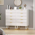 5 Drawer Dresser for Bedroom, Modern Closet Dressers Chest of Drawers, Storage Dresser Chest Cabinet Organizer Unit, Dresser for Bedroom(2PCS)