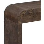 Mesa Consola Arqueada con Almacenamiento, Mesa de Entrada de Madera Minimalista con Cajones para el Recibidor