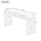 Mesa Consola Arqueada con Almacenamiento, Mesa de Entrada de Madera Minimalista con Cajones para el Recibidor