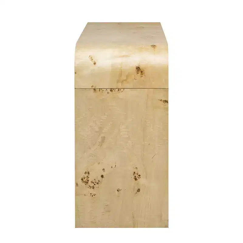 Mesa Consola Arqueada con Almacenamiento, Mesa de Entrada de Madera Minimalista con Cajones para el Recibidor