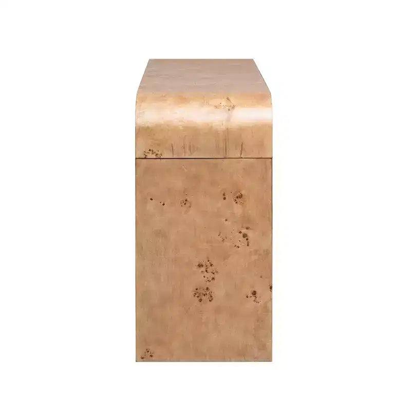 Mesa Consola Arqueada con Almacenamiento, Mesa de Entrada de Madera Minimalista con Cajones para el Recibidor
