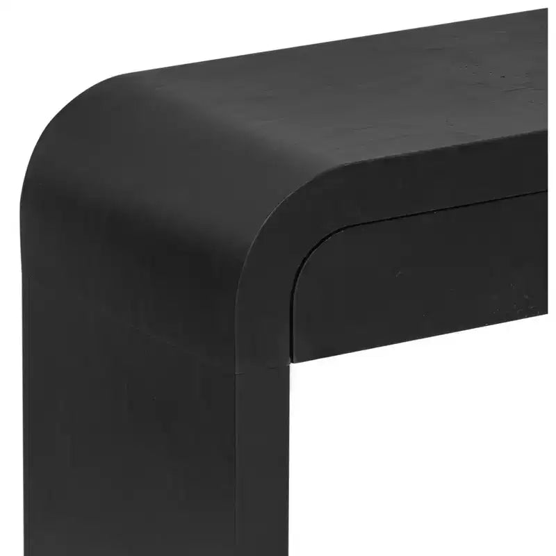 Mesa Consola Arqueada con Almacenamiento, Mesa de Entrada de Madera Minimalista con Cajones para el Recibidor
