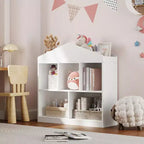 Acekool Estantería Infantil de Techo, Organizador de Almacenamiento de 5 Cubos con Estante de Techo, Librería Moderna para Sala de Juegos, Dormitorio, Aula, 35 x 35 x 12 Pulgadas