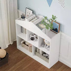 Acekool Estantería Infantil de Techo, Organizador de Almacenamiento de 5 Cubos con Estante de Techo, Librería Moderna para Sala de Juegos, Dormitorio, Aula, 35 x 35 x 12 Pulgadas