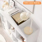 Acekool Estantería Infantil de Techo, Organizador de Almacenamiento de 5 Cubos con Estante de Techo, Librería Moderna para Sala de Juegos, Dormitorio, Aula, 35 x 35 x 12 Pulgadas