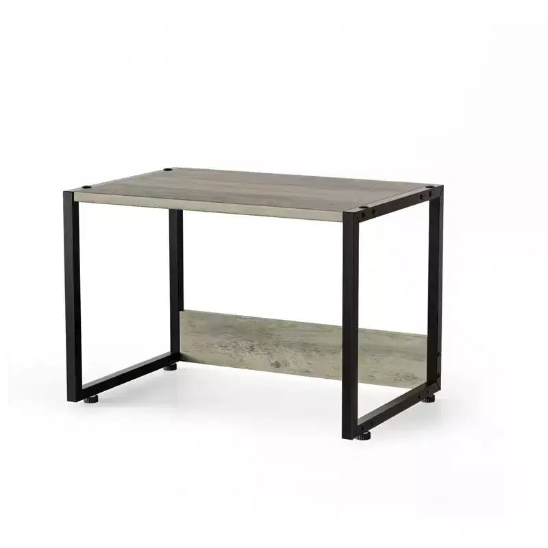 Soporte de impresora Karl Home de un nivel, aglomerado P2, gris lavado, combo B, 15.7x12x12.2 pulgadas