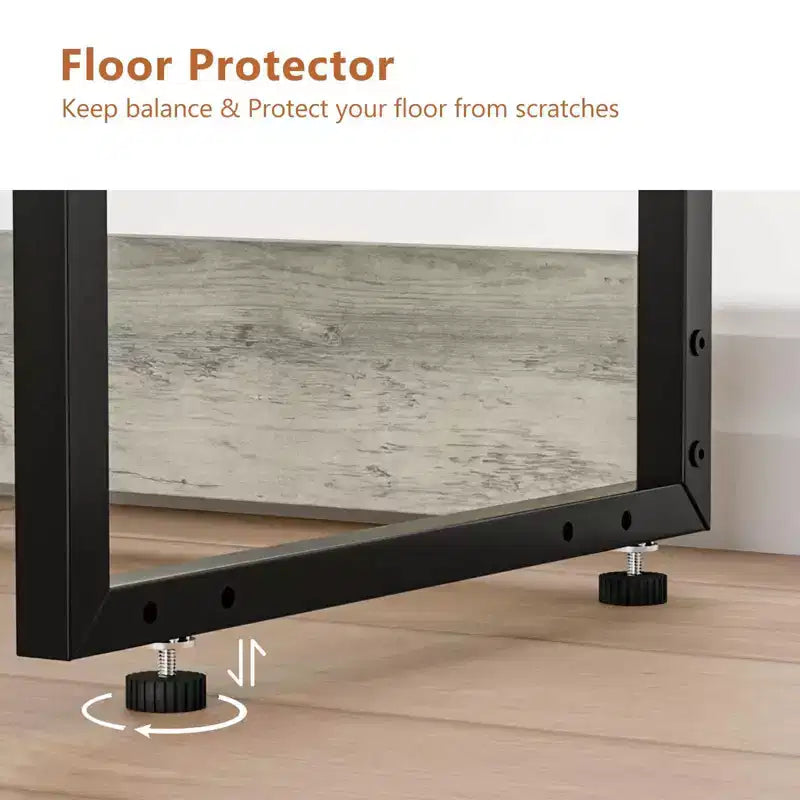 Soporte de impresora Karl Home de un nivel, aglomerado P2, gris lavado, combo B, 15.7x12x12.2 pulgadas