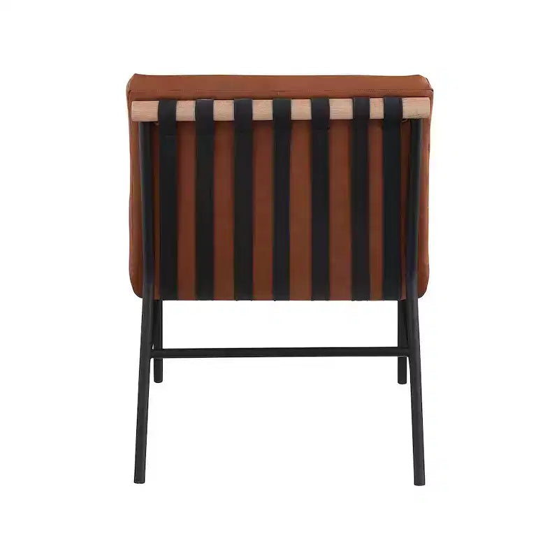 Meridian Furniture, Sillón decorativo de piel vegana Burke