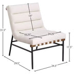 Meridian Furniture, Sillón decorativo de piel vegana Burke