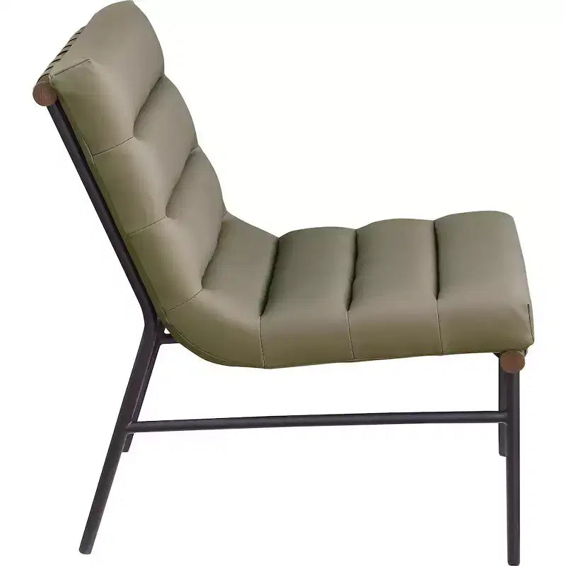 Meridian Furniture, Sillón decorativo de piel vegana Burke
