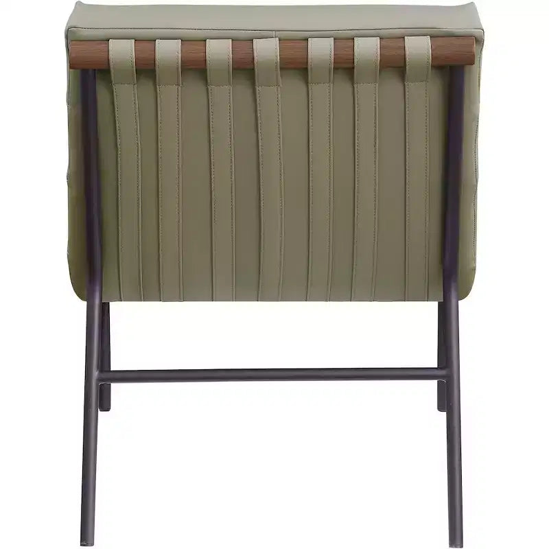 Meridian Furniture, Sillón decorativo de piel vegana Burke