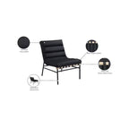Meridian Furniture, Sillón decorativo de piel vegana Burke