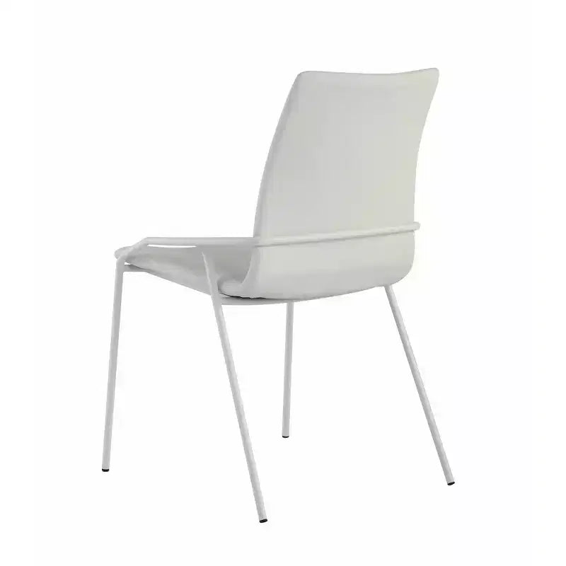 Chintaly Imports, Silla auxiliar tapizada blanca contemporánea