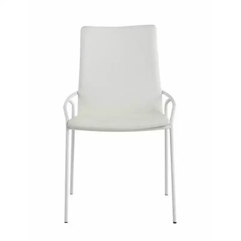 Chintaly Imports, Silla auxiliar tapizada blanca contemporánea
