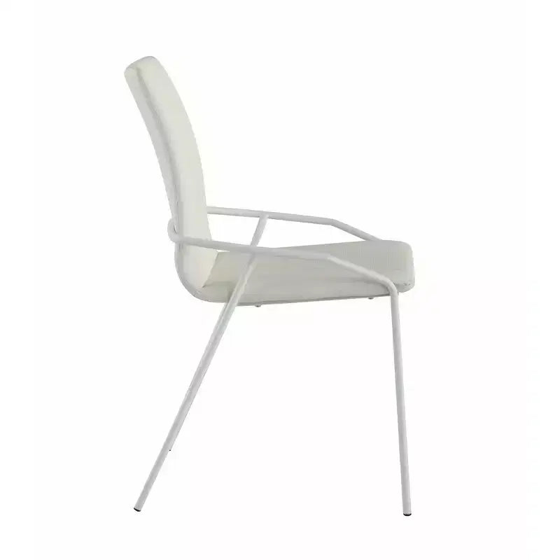 Chintaly Imports, Silla auxiliar tapizada blanca contemporánea