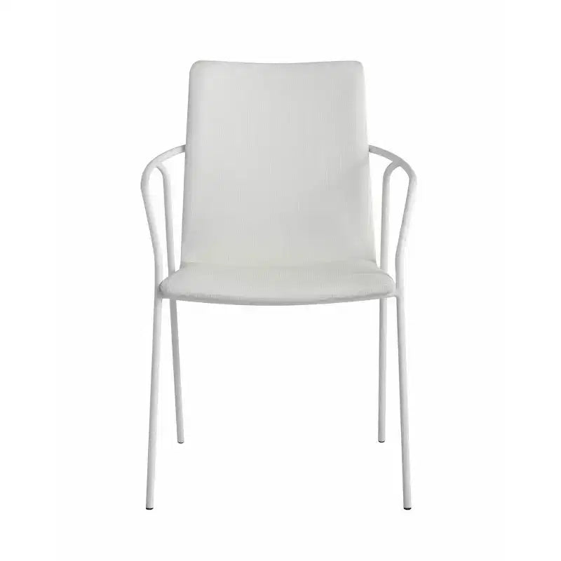Chintaly Imports, Silla auxiliar tapizada blanca contemporánea