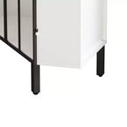 Mueble esquinero blanco TROPOW, vitrina de cristal, estantería esquinera, mueble de bar para salón, dormitorio, oficina, pasillo, estudio, blanco