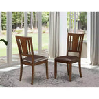 Silla de comedor Belmont de HomeStock, asiento de madera, acabado caoba, 19 L x 18 A x 35.5 H, juego de dos