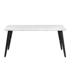 Mesa de comedor Homy Casa Moderna Industrial, mesa rectangular de 62.9 para 4 personas, para cocina o comedor