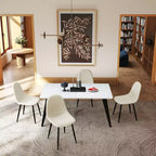 Mesa de comedor Homy Casa Moderna Industrial, mesa rectangular de 62.9 para 4 personas, para cocina o comedor