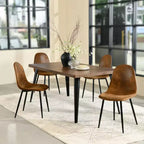 Mesa de comedor Homy Casa Moderna Industrial, mesa rectangular de 62.9 para 4 personas, para cocina o comedor