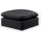 Meridian Furniture, Otomana de cuero vegano Indulge