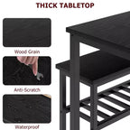Juego de mesa de comedor para 4 personas, mesa de cocina moderna con sillas y banco para espacios pequeños, juego de mesa de comedor con estructura de metal y estante de almacenamiento, para apartamento