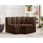 Meridian Furniture, Sofá Modular de Terciopelo Arc