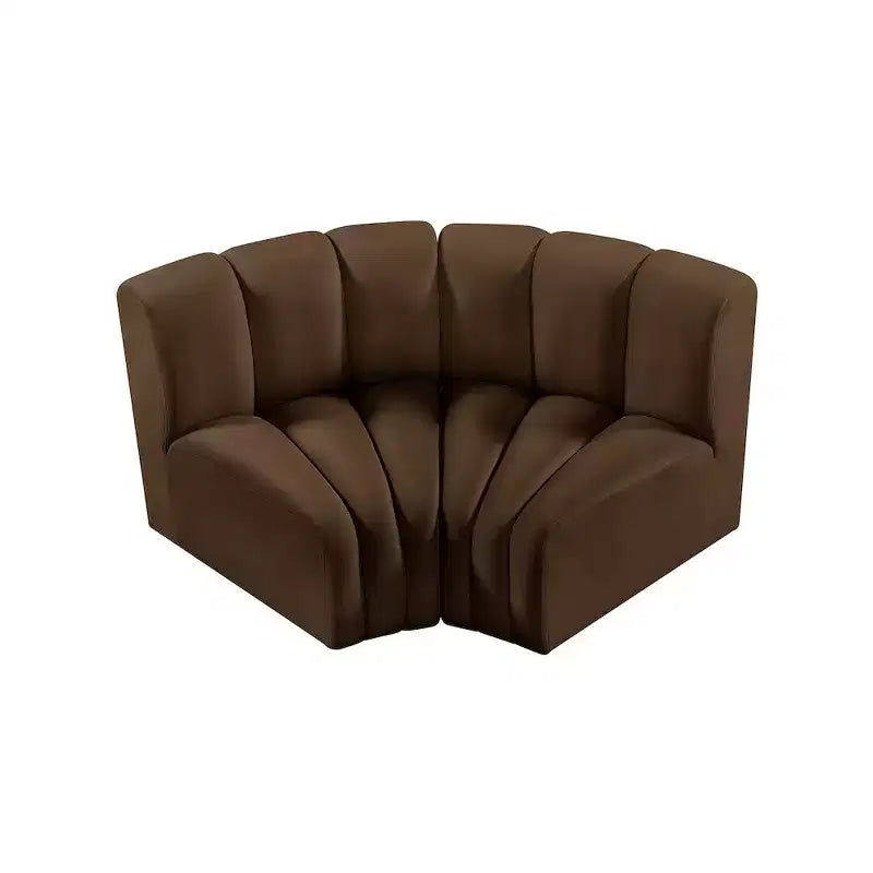 Meridian Furniture, Sofá Modular de Terciopelo Arc