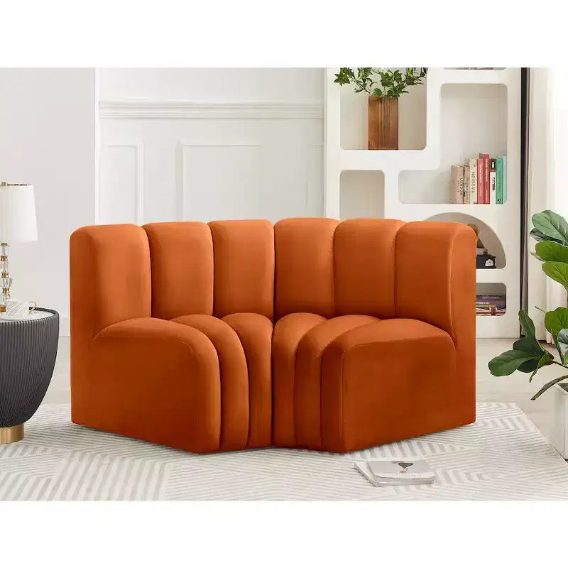 Meridian Furniture, Sofá Modular de Terciopelo Arc