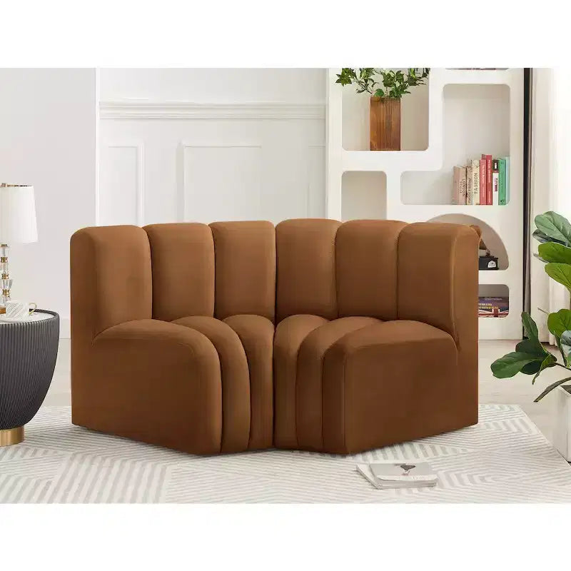 Meridian Furniture, Sofá Modular de Terciopelo Arc