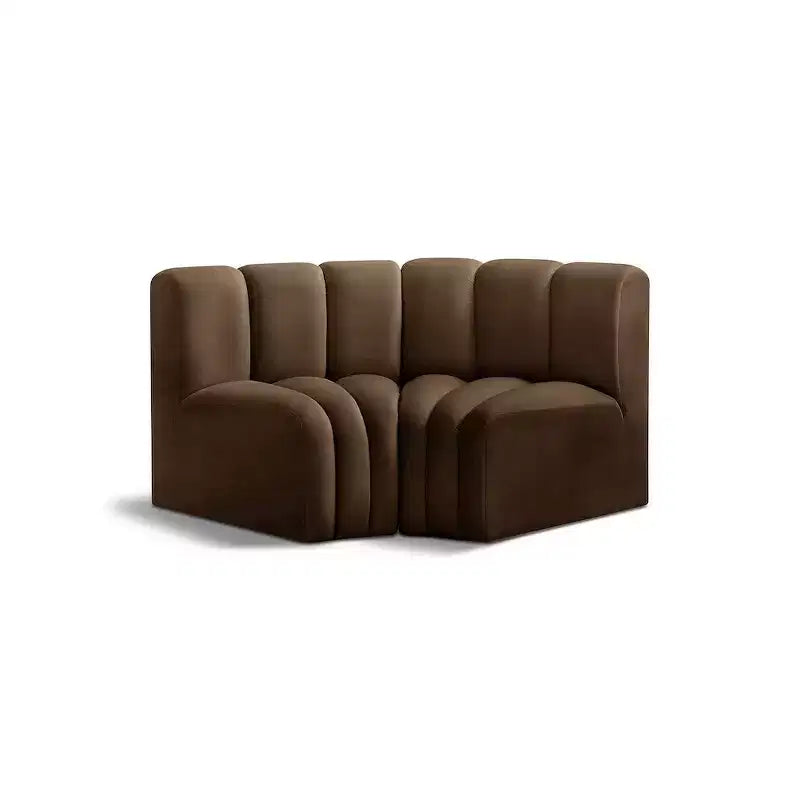 Meridian Furniture, Sofá Modular de Terciopelo Arc