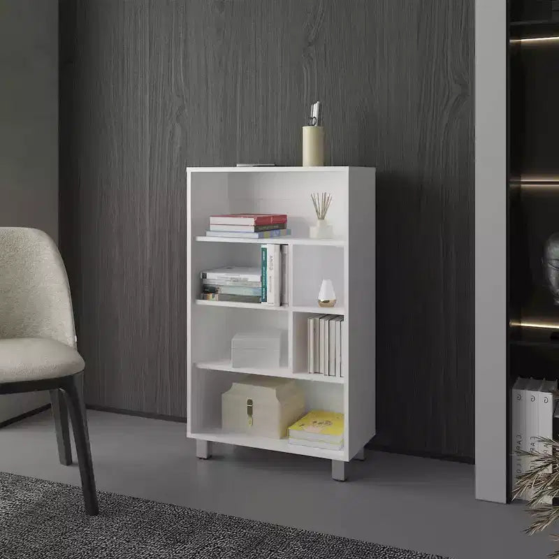 FM Furniture, Estantería Charco de melamina con seis baldas
