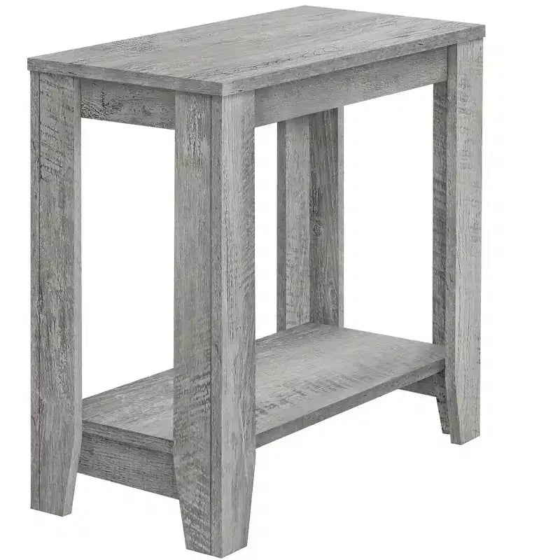 HomeRoots 22 Gray Wood End Table With Shelf