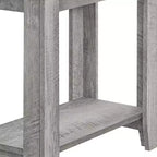 HomeRoots 22 Mesa auxiliar de madera gris con estante