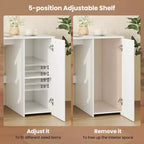 Escritorio para computadora de 53 pulgadas Costway con tomas de corriente, escritorio ejecutivo grande con 4 cajones de almacenamiento, gris/blanco