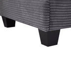 Sofá Seccional en Forma de L Hyleory Corduroy, Sofá de 3 Plazas con Otomana Movible, Muebles Modulares para Sala de Estar para Apartamentos