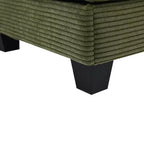 Sofá Seccional en Forma de L Hyleory Corduroy, Sofá de 3 Plazas con Otomana Movible, Muebles Modulares para Sala de Estar para Apartamentos