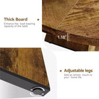 Mesa de Comedor Redonda de Granja para 4-6  Cubierta y Patas de Madera, Perfecta para Comedor o Sala de Estar
