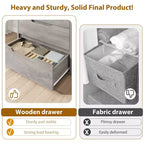 COZONY Cómoda de 5 cajones para dormitorio, armario vertical alto de madera de 50, mueble de almacenamiento independiente para sala de estar, pasillo, entrada