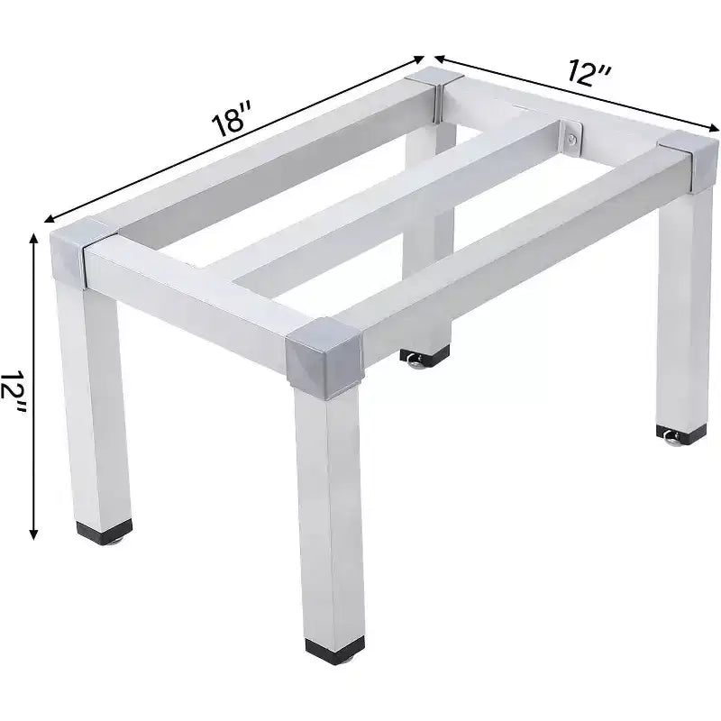 Estantería de Almacenamiento Elevada de Aluminio para Tiendas de Comestibles y Cocinas con Capacidad de Carga