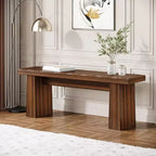 Lantine Banco de Entrada de Madera, Banco de Mesa de Comedor de Madera de 120 cm con Estructura Robusta para Cocina, Dormitorio, Sala de Estar, Pasillo, Fácil Montaje,