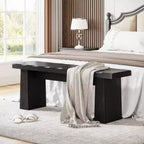 Lantine Banco de Entrada de Madera, Banco de Mesa de Comedor de Madera de 120 cm con Estructura Robusta para Cocina, Dormitorio, Sala de Estar, Pasillo, Fácil Montaje,