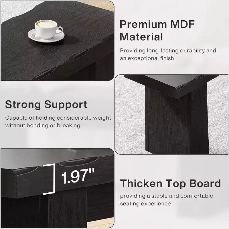 Lantine Banco de Entrada de Madera, Banco de Mesa de Comedor de Madera de 120 cm con Estructura Robusta para Cocina, Dormitorio, Sala de Estar, Pasillo, Fácil Montaje,